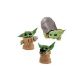 e-life shop The Mandalorian Baby Yoda Grogu Bebek Yoda Aksiyon Figür Oyuncak Seti 3 Yoda Figürü Bir Arada Set D