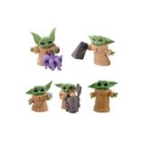 e-life shop The Mandalorian Baby Yoda Grogu Bebek Yoda Aksiyon Figür Oyuncak Seti 5 Yoda Figürü Bir Arada Set A
