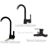 E.M.A. 3 Lü Set Mutfak Banyo ve Lavabo Bataryası - Gri