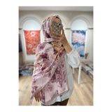 e.m ipek Florenza Desen Soft Şal - Pembe-Bej