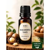 E.M.S 10 ml Makademya Yağı %100 Saf Soğuk Pres Macadamia Cadı Fındığı Yağı.