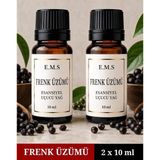 E.M.S 2 x 10 ml Frenk Üzümü Esansiyel Uçucu Yağ Buhurdanlık Yağı Difüzör Esansı Oda Kokusu Esansı Mum Esansı 10 Ml.