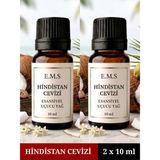E.M.S 2 x 10 ml Hindistan Cevizi Esansiyel Uçucu Yağ Buhurdanlık Yağı Difüzör Esansı Oda Kokusu Esansı Mum Esansı 10 Ml.