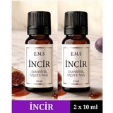 E.M.S 2 x 10 ml Incir Esansiyel Uçucu Yağ Buhurdanlık Yağı Difüzör Esansı Oda Kokusu Esansı Mum Esansı 10 Ml.