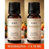 E.M.S 2 x 10 ml Mandalina Esansiyel Uçucu Yağ Buhurdanlık Yağı Difüzör Esansı Oda Kokusu Esansı Mum Esansı 10 Ml.