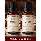E.M.S 2 x 10 ml Misk Esansiyel Uçucu Yağ Buhurdanlık Yağı Difüzör Esansı Oda Kokusu Esansı Mum Esansı 10 ml