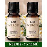E.M.S 2 x 10 ml Nergis Esansiyel Uçucu Yağ Buhurdanlık Yağı Difüzör Esansı Oda Kokusu Esansı Mum Esansı.