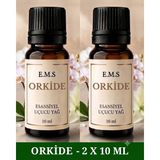 E.M.S 2 x 10 ml Orkide Esansiyel Uçucu Yağ Buhurdanlık Yağı Difüzör Esansı Oda Kokusu Esansı Mum Esansı.