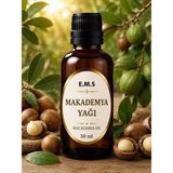 E.M.S 50 ML MAKADEMYA YAĞI (MACADAMİA OİL) CADI FINDIĞI YAĞI.