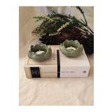 E.M.S AVM Lotus Mumluk Mint Yeşil Renk Dekoratif Mumluk Tealight Mumluk 2 Adet. (mumlar Fiyata Dahil Değildir)