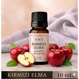 E.M.S KIRMIZI ELMA Esansiyel Uçucu Yağ Buhurdanlık Yağı Difüzör Esansı Oda Kokusu Esansı MUM ESANSI 10 ML.