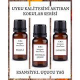 E.M.S Paçuli, Portakal Çiçeği, Lavanta Esansiyel Uçucu Buhurdanlık Yağı Difüzör Esansı 3 x 10 ml