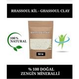 E.M.S Rhassoul Kil 50 gr (Ghassoul Kil) Rhassoul Kil Maskesi % 100 Saf Rhassoul Toz Kil.