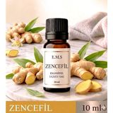E.M.S ZENCEFİL Esansiyel Uçucu Yağ Buhurdanlık Yağı Difüzör Esansı Oda Kokusu Esansı MUM ESANSI 10 ML.