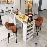 E-Moka Mutfak Adası Bar Masası - Beyaz - Safirmeşe