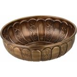 E Orient Metalik Hamam Tası Osmanlı Motifli Metal Banyo Tası Metal - Haki