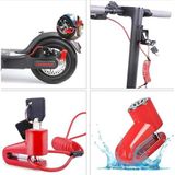 E-Scooter ve Motosiklet için Disk Fren Kilidi Güvenlik Kilidi | Hatırlatma Kablosu Dahil, Kilit Çantası Dahil, Su Geçirmez Tasarım, 2 Anahtar ile Gelir, Scooter Uyumlu