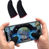 E-Spor Mobil Oyun Parmak Eldivenleri Süper Pubg Karbon Fiber Kumaş 1 Çift - 2 Parmaklık Dayanıklı - Siyah