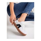 E SPORT Kadın Sneaker Yüksek Taban Ortopedik Bağcıklı Spor Ayakkabı Retro Beyaz-011