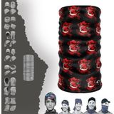 E-Taktik Ay Yıldızlı Boyunluk Maske Baf Bandana - Standart - Siyah - Kırmızı