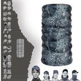 E-Taktik Etnik Desenli Boyunluk Maske Baf Bandana - Standart - Mavi/siyah
