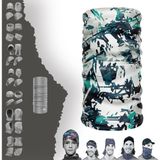 E-Taktik Extreme Karışık Beyaz Lacivert Desenli Boyunluk Bandana Baf Toka Maske Saçbandı - Standart - Beyaz - Lacivert