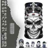 E-Taktik Extreme Kırmızı Taşlı Kuru Kafa Boyunluk Bandana Baf Toka Maske Saçbandı - Standart - Kırmızı - Beyaz