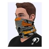 E-Taktik Extreme Turuncu Kamuflaj Desenli Boyunluk Buff Bandana Saç Bandı Balaclava Yüz Maskesi