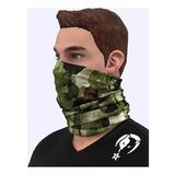 E-Taktik Extreme Yeşil Kamuflaj Desenli Boyunluk Buff Bandana Saç Bandı Balaclava Yüz Maskesi
