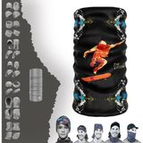 E-Taktik Kay Kay Kayan Genç Boyunluk Maske Baf Bandana - Standart - Black-White-Silver
