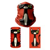 e taktik Multifunctional Black Cat Seamless Knitting UV+ Neckerwear Face Mask Headband Bandana Do Rag Hairband