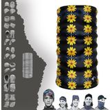 E-Taktik Sarı Papatya Çiçeği Desenli Boyunluk Maske Baf Bandana - Standart - Sarı - Stone