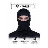 e-Taktik Siyah Fonksiyonel Operasyon/kar Maskesi Yazlık Boyunluk