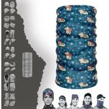 E-Taktik Yılbaşı Temalı Boyunluk Maske Baf Bandana - Standart - Lacivert-NV28