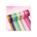 e tuhafiye 10 Metre Rengarenk Saten Kurdele Şerit(1 Cm) Havlu Bağlama -Anasınıfı-Etkinlik-Yılbaşı-Hediye Paketi
