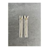e tuhafiye 2 Adet Bej Rengi-Altın Dişli-Dipli Kısa Metal Fermuar (16 Cm)