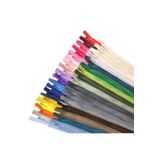 e tuhafiye 5 Adet Renkli Elbise Fermuarı KIRMIZI-TOZ PEMBE-BEYAZ-SİYAH-BEJ +1 Hediye (40-60 CM)
