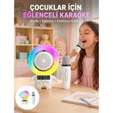 E-Woman Renkli Işıklı Astronot Mini Bluetooth Speaker ve Karaoke Mikrofon ( Lisinya )