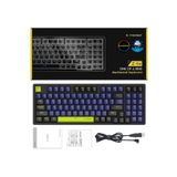 e-yooso Blue Switch Z-94 Mekanik Klavye %90 Rainbow Işıklı Oyuncu Klavyesi (İngilizce Q Klavye) Huano