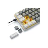 E-Yooso Z-11 Rgb Red Switch Ingilizce Q Full Anti Ghosting Mekanik Oyuncu Klavyesi (Beyaz-Gri-Turuncu Tuşlar)