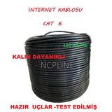 E1 100 Metre Ethernet Kablosu/Utp Cat6 Iki Kat Korumalı/İç Dış Mekan/100M İnternet Kablosu Yüz