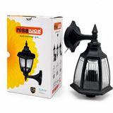E27 - IP44 SİYAH 60W DUVAR APLİK BAHÇE-BALKON SOKAK LAMBASI - ARMATÜR EBH02-S (5691)