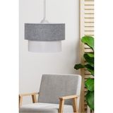 E27 Kumaş Başlık Modern Gri Beyaz Pasta Avize 51-60 cm Kumaş Gri 1 Modern 30 Salon / Oturma Odası - Antrasit - Seçenek 1