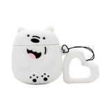 E2m Aırpods 1-2 Kılıf Bare Bear Beyaz