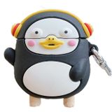 E2m Airpods 1-2. Nesil Sevimli Penguen Uyumlu Kılıf Siyah