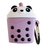 E2m Airpods 1-2. Nesil Uyumlu Bear Tea Kılıf Mor