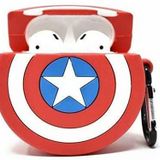 E2M Airpods 1-2. Nesil Uyumlu Kaptan Amerika Kılıf Kırmızı