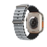 E2M Apple Watch 38-40-41mm KRD-28 Ocean Çift Renkli Kordon Antrasit Gri