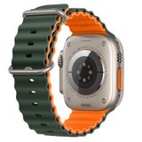 E2M Apple Watch 38-40-41mm KRD-28 Ocean Çift Renkli Kordon Asker Yeşili