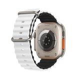 E2M Apple Watch 38-40-41mm KRD-28 Ocean Çift Renkli Kordon Beyaz